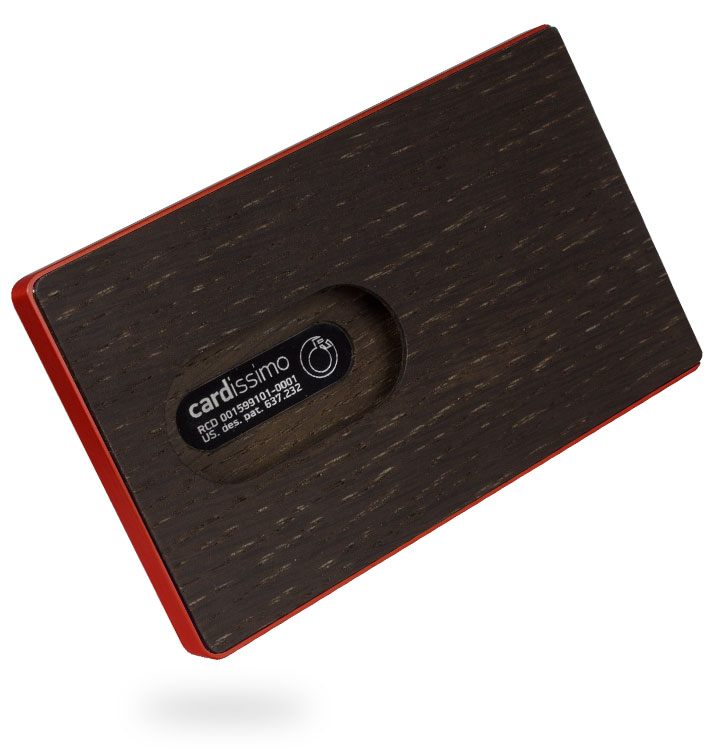 Cardissimo Natural Hardwood Card Holder Smoked Oak